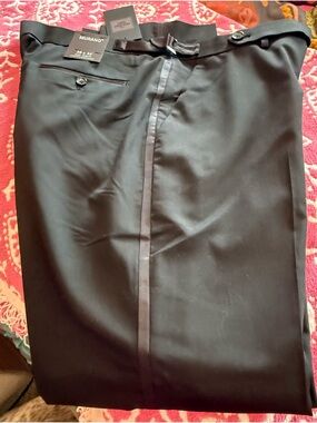 Murano Black Men's Formal Tuxedo Pants